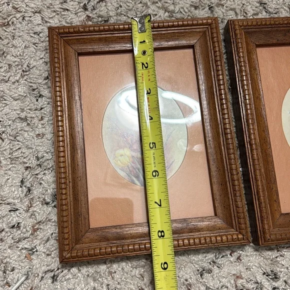 Framed pair of butterfly wall art flowers - Picture 5 of 7